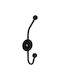 Wallity Wall Hanger Metal 2 Hooks Black 6x24x9cm