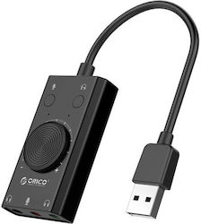 Orico Sc2-bk-pro External Sound Card Usb 3.5mm Jack Mic Jack Black