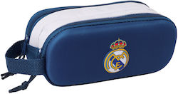 Real Madrid Pencil Case with 2 Compartments Blue