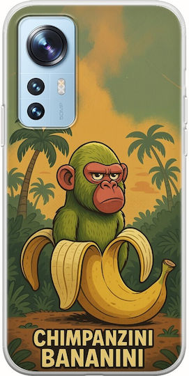 Carcasă flexibilă din silicon TPU transparent Brainrot Chimpanzini Bananini pentru Xiaomi 12 12x