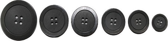 Button Horn Matte Glossy 25mm Dark Gray