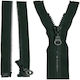 Open-End Zipper with Plastic Teeth Riri 60cm Length Dark Green Y890