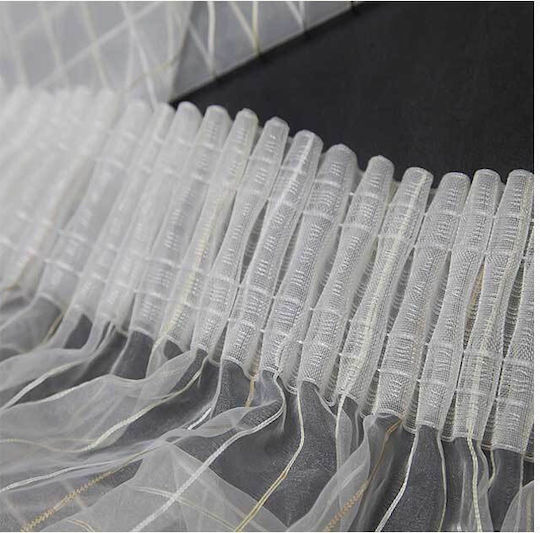 Continuous Pleat Transparent Curtain Tape 6.5cm Width Price Per Meter