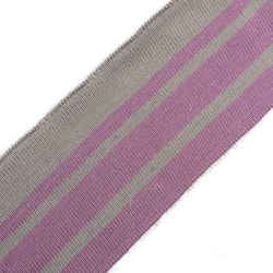 Geripptes Strickstreifen Lila Hellgrau 6*100cm