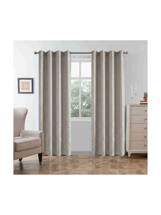 My Home Luxury Joli Vorhang mit Grommets Beige 140x260cm
