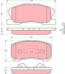 Vordere Bremsbeläge Daihatsu Sirion 1.0-1.3 98-05 Move 1.0 98- Yrv Vp3220-p182 Vordere Bremsbeläge Daihatsu Sirion 1.0-1.3 98-05 Move 1.0 98- Yrv Vp3220-p182