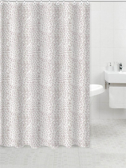 Ankor Леопард Душ завеса 180x200см Leopard White-Grey