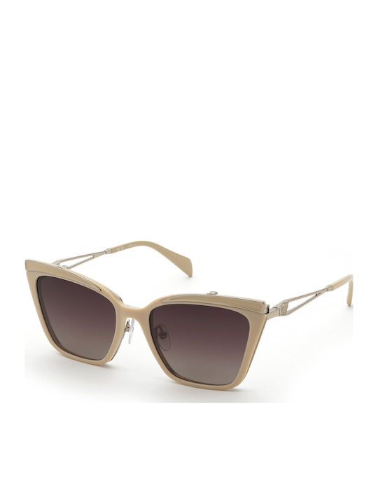 Blumarine Unisex Γυαλιά Ηλίου με Μπεζ Σκελετό και Μπεζ Polarized Φακό UBM225F38P