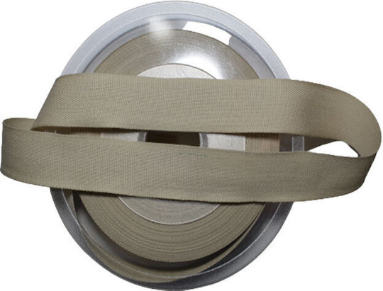 100% Cotton Double-Sided Ribbon 25mm Width Beige 04 Price Per Meter