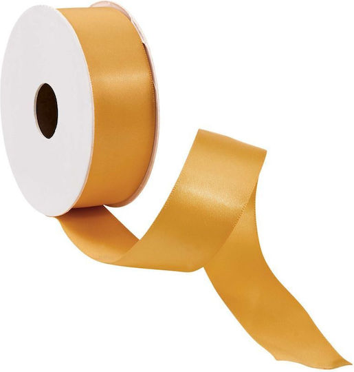 Satinband 5m x 25mm Gold Polyester Länge 500 x Breite 2,5 cm