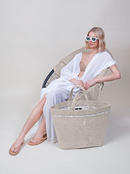 Feel & Touch Icon Fabric Beach Bag Beige