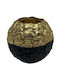 Inart Candle Holder suitable for Tealights Polyresin in Black Color 9x8x9cm 1pcs