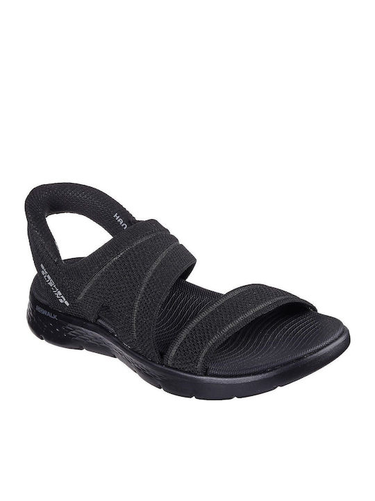 Go Walk Flex Enticing Women's Flat Sandals in Black Color