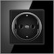 Power Socket Black 1pcs