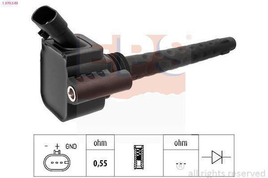 Ignition Coil for Fiat 500x 314 1.4 14> 1970549-4005