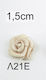 Ivory Satin Small Flower Leaf Pack of 100 pcs L21e Rin-l21e