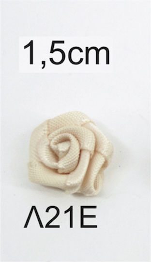 Ivory Satin Small Flower Leaf Pack of 100 pcs L21e Rin-l21e