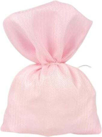 Popeline Gestreiftes Beutelset/3 13x20cm Rosa