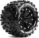 Louise Rc Mt-uphill 1/10 Monster Truck Tire Set Mounted Soft Black 2.8" Rims Lr-t3204sbb