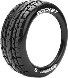 Louise Rc E-Rocket 1-10 Buggy Tire Set Mounted Soft White Wheels Hex 12mm 4WD Front L-3186SWKF