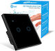 Comutator De Perete Tactil Wi-Fi Comenzi Negru
