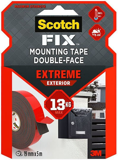 3M Self-Adhesive Double-Sided Tape Gray 19mmx5m 1pcs