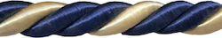 Jgs S.a 5501-051 Dekorative Möbelkordel Blau Gold 50m