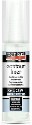 Liner Glow In Dark Pentart 30ml Light Blue