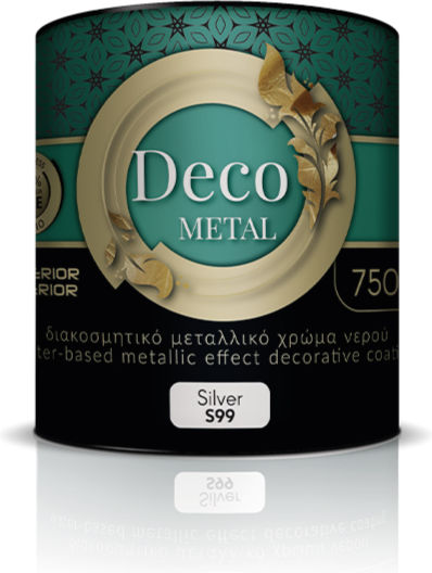 Pellachrom Deco Metal Silver S99 Διακοσμητικό Μεταλλικό Νερού 350ml