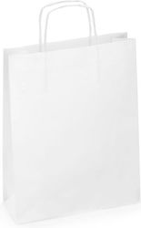 Papier-Geschenktüten 90g Größe 18x8x22cm Farbe Weiß Packung mit 50 Viquel