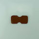 Leder-Gürtelende 4*8,5cm Tan G Gürtel 4cm