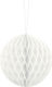 Paper Hanging Honeycomb Ball White 1pc