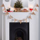 Burlap Garland "Let It Snow" 2.5m