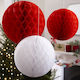 Weihnachts-Waben-Set, 3-teilig, Rot Weiß