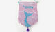 Meerjungfrau-Banner 22 cm x 30 cm