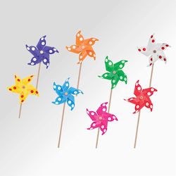 Polka Dot Colorful Pinwheel Diameter 18cm