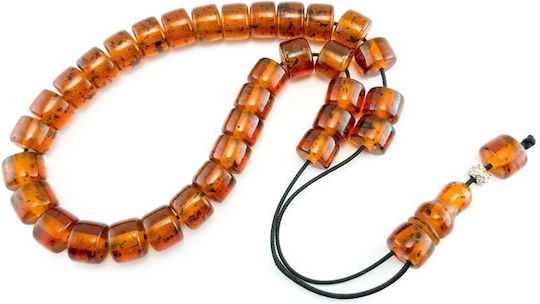 Resin Worry Beads Handmade Orange 1.3cm