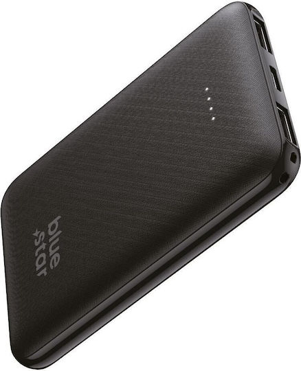 Blue Star W0539 Power Bank 5000mAh με 2 Θύρες USB-A και Θύρα USB-C Μαύρο