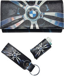 Handgefertigtes Tabakbeutel-Set aus synthetischem Leder mit Schlüsselanhänger-Feuerzeugetui in Schwarz Handgefertigtes Tabakbeutel-Set aus synthetischem Leder mit Schlüsselanhänger-Feuerzeugetui in Schwarz