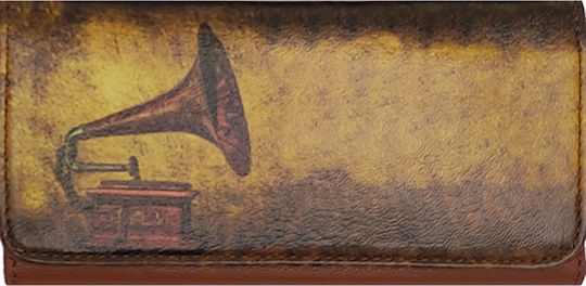 Unisex Handmade Greek Vegan Leather Eco-Friendly Tobacco Pouch with Magnetic Closure Gramophone Vintage
