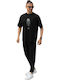 Herrenblusen Kurzarm T-Shirt Schwarz