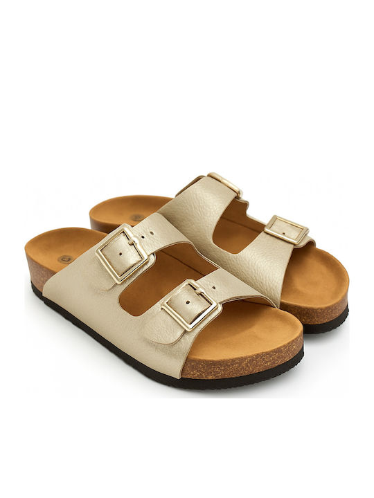 Plakton Leather Women's Anatomic Gold Sandals