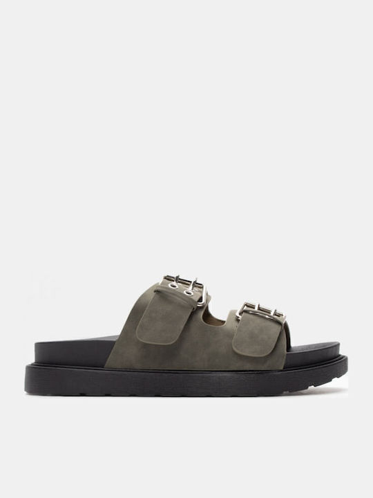 Luigi Sandale Casual Damă Flatforme Κaki