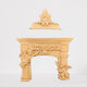 Wooden Carved Decorative Fireplace Set of 2 Pieces 6.8cm x 8.8cm