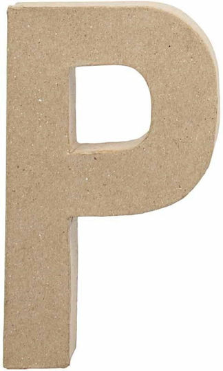 Letter P Large Papier-mâché Height 20.5 cm Thickness 2.5 cm