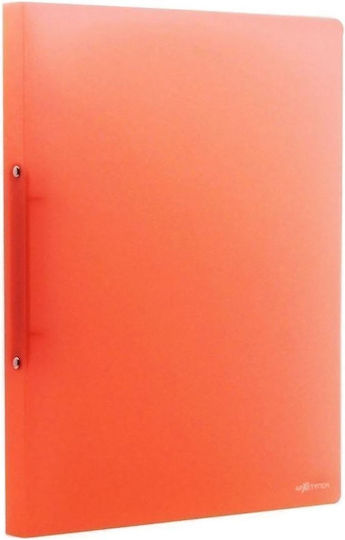 PP Ordner 2 Ringe 19x26x2cm Orange Fluoreszierend