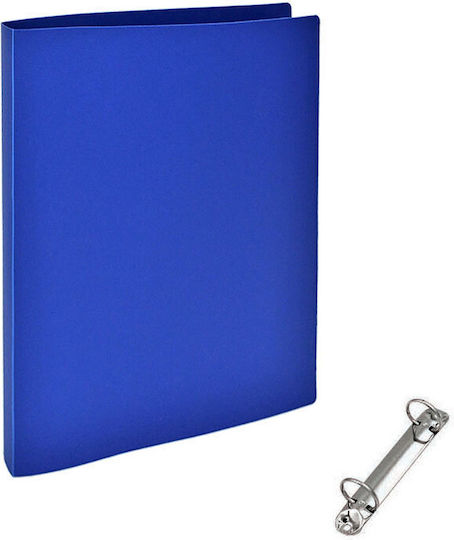 PP Folder 2 Rings 23x32x2.3cm 02 Blue