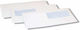 White Square Envelopes 19-90 11.4*23.1 90gsm 500 Pieces Left Window