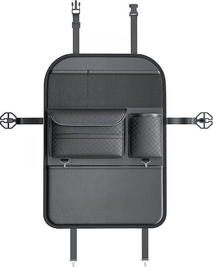 Car Organizer Front Seats Compartments D03 Black Oem