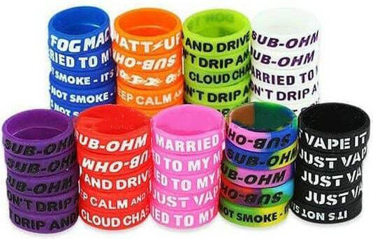 Decorative Protective Silicone Rings Concave Letters Πολύχρωμο